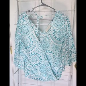 Love Sam Zodiac Print Blouse